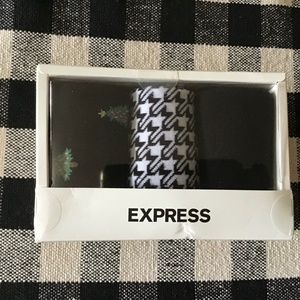 NWT Express Men 3 Pack Houndstooth & Tree Print Dress Socks